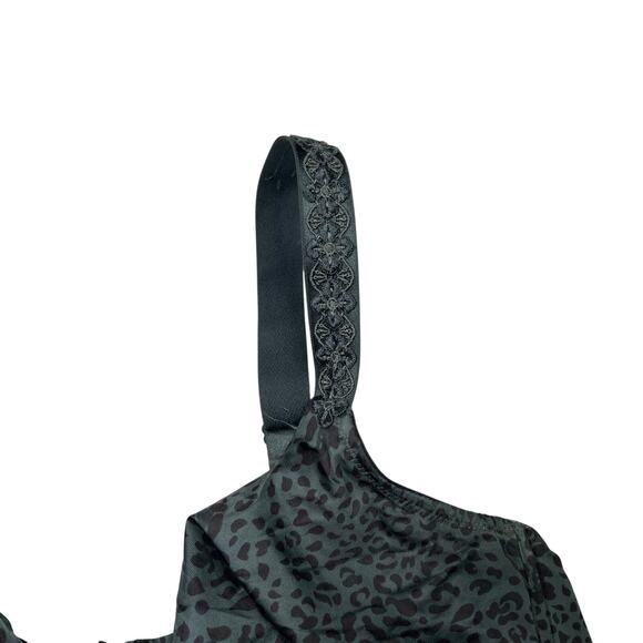 Rosa Faia Underwire Full Coverage Spacer Bra Leopard Print Green Black 38F - Picture 4 of 6